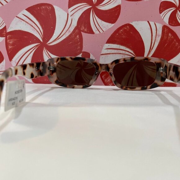 AIRE Ceres Cookie Tort Rectangle Sunglasses Brown Lens Unisex 90s Recycled NWT - Picture 7 of 10
